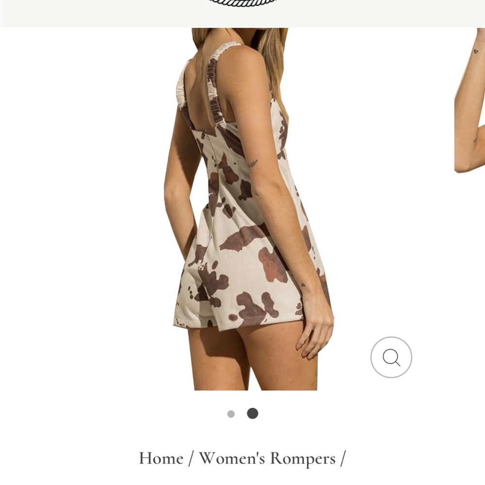 cow print romper